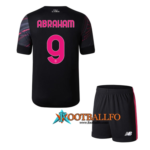 Camisetas De Futbol AS Roma (ABRAHAM #9) Ninos Tercera 2022/2023