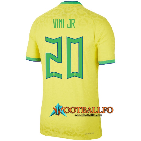 Camisetas De Futbol Brasil (VINI JR #20) Copa Del Mundo 2022 Primera