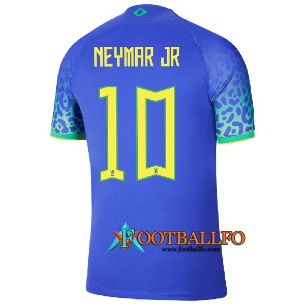 Camisetas De Futbol Brasil (NEYMAR JR #10) Copa Del Mundo 2022 Segunda