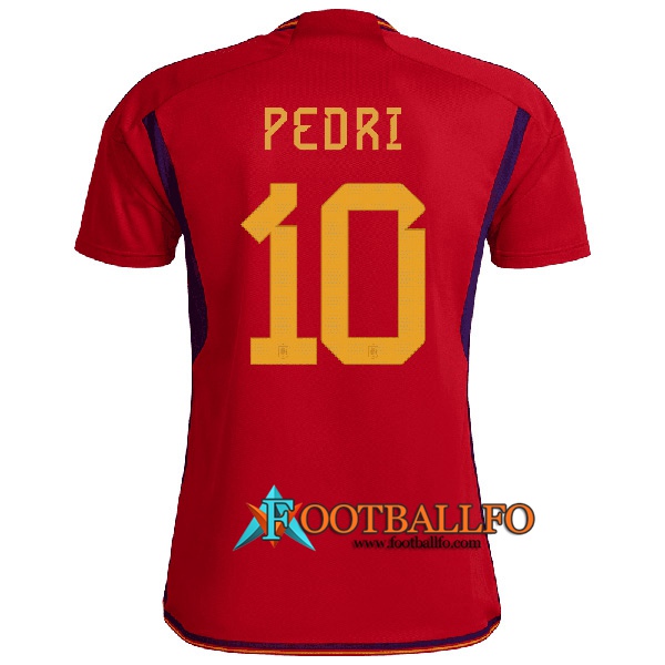 Camisetas De Futbol España (PEDRI #10) Copa Del Mundo 2022 Primera
