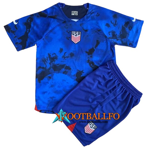 Nueva Camisetas De Futbol Estados Unidos Ninos Segunda 2022/2023