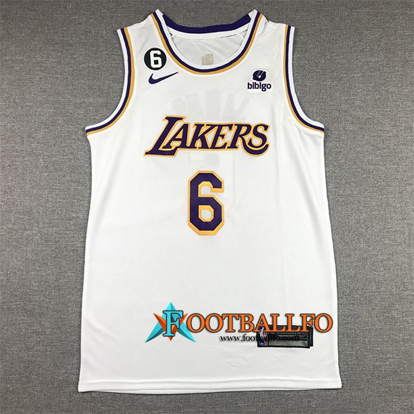 Camisetas Los Angeles Lakers (JAMES #6) 2022/23 Blanco