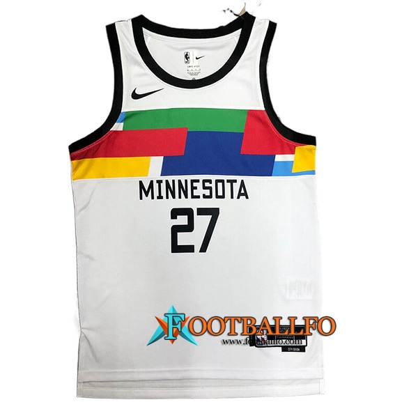Camisetas Minnesota Timberwolves (GOBERT #27) 2022/23 Blanco