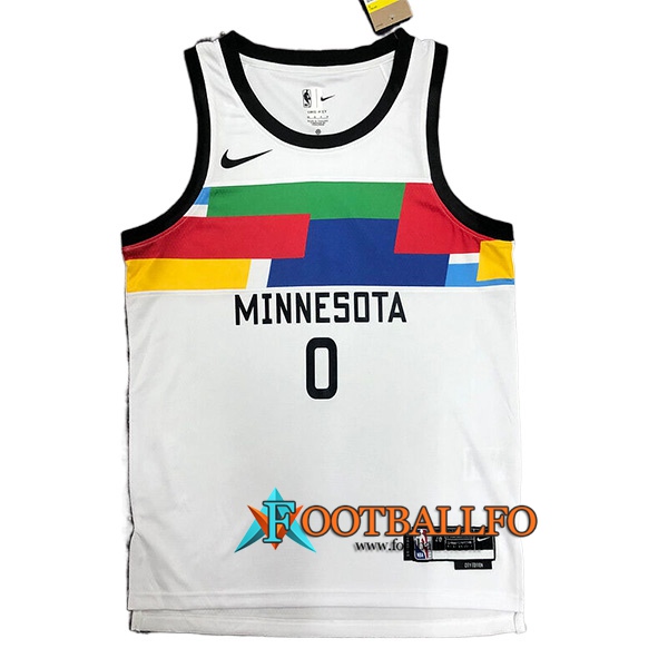 Camisetas Minnesota Timberwolves (RUSSELL #0) 2022/23 Blanco