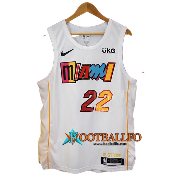 Camisetas Miami Heat (BUTLER #22) 2022/23 Blanco