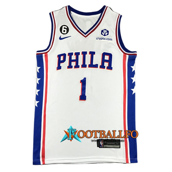 Camisetas Philadelphia 76ers (HARDEN #1) 2022/23 Blanco