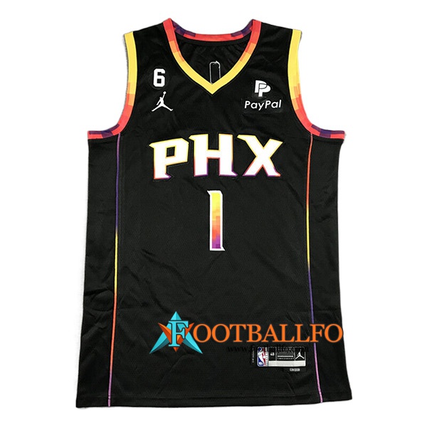 Camisetas Phoenix Suns (BOOKER #1) 2022/23 Negro