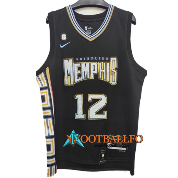 Camisetas Memphis Grizzlies (MORANT #12) 2022/23 Negro
