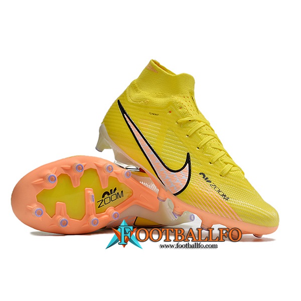 Nike Botas De Fútbol Air Zoom Mercurial High Gang Superfly IX Elite AG Amarillo