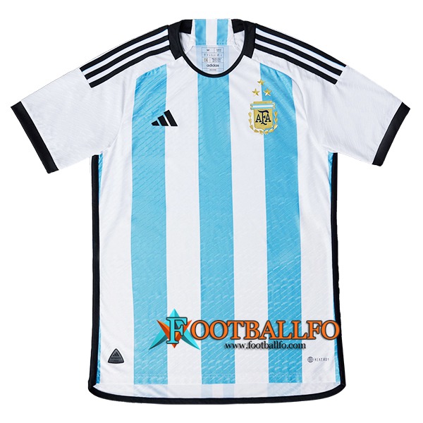 Camisetas De Futbol Argentina 3 Stars Primera Copa Del Mundo 2022