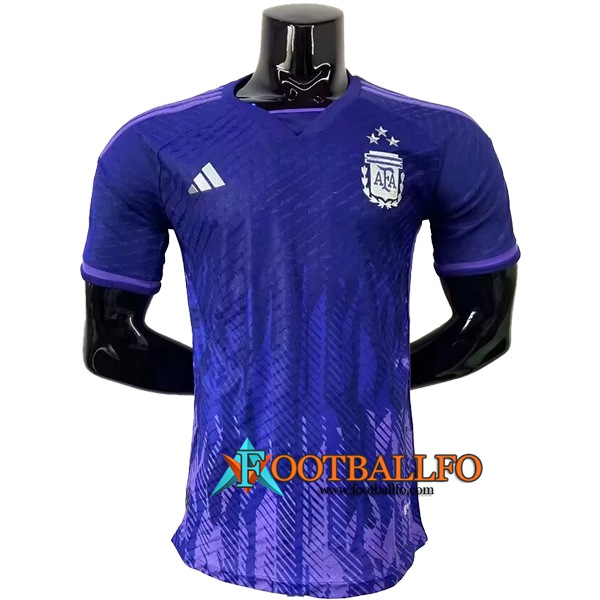 Camisetas De Futbol Argentina 3 Stars Segunda Copa Del Mundo 2022
