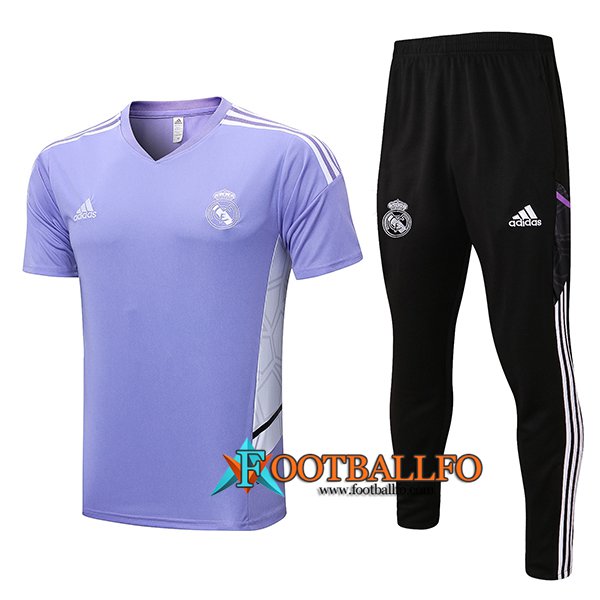 Camiseta Entrenamiento + Pantalones Real Madrid Violeta 2022/2023