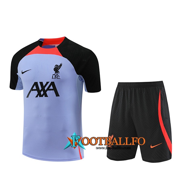 Camiseta Entrenamiento + Cortos FC Liverpool Violeta 2022/2023