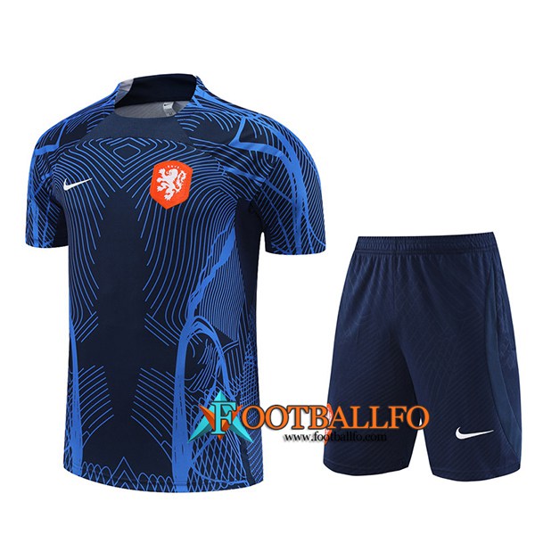 Camiseta Entrenamiento + Cortos Países Bajos Azul marino 2022/2023