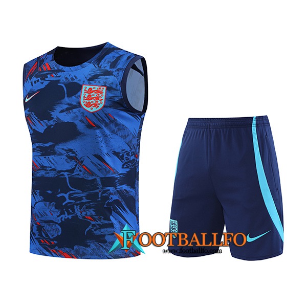 Camiseta Entrenamiento sin mangas + Cortos Inglaterra Azul marino 2022/2023