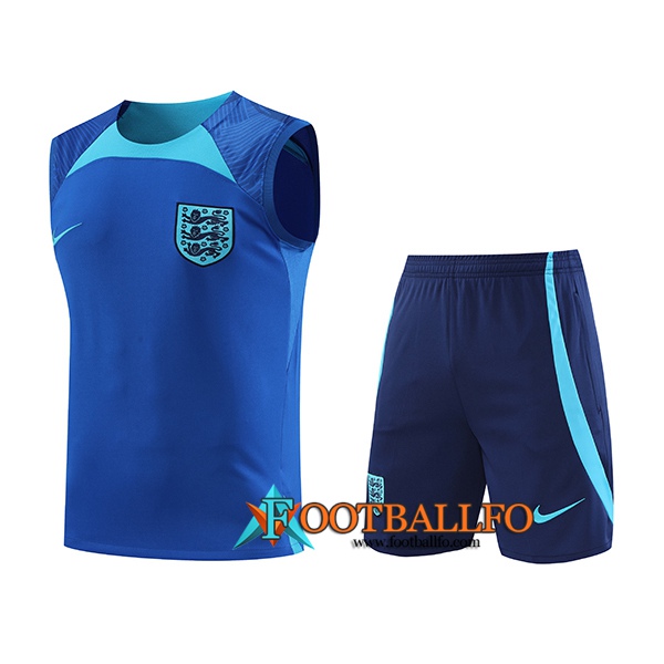 Camiseta Entrenamiento sin mangas + Cortos Inglaterra Azul 2022/2023