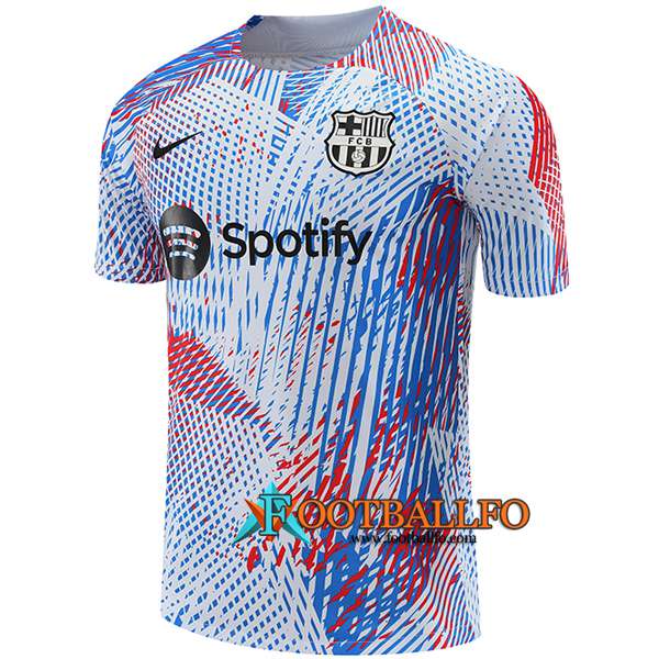 Camiseta Entrenamiento FC Barcelona Blanco/Rojo/Azul 2022/2023