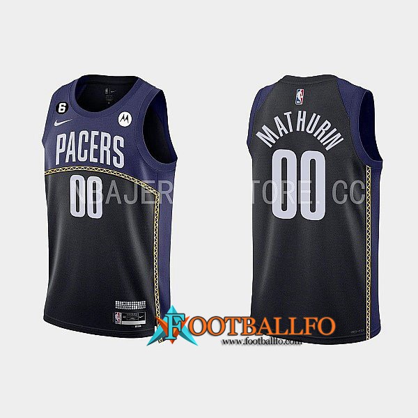 Camisetas Indiana Pacers (MATHURIN #00) 2022/23 Negro/Azul