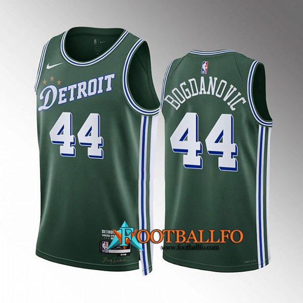 Camisetas Detroit Pistons (BOGDANOVIC #44) 2022/23 Verde