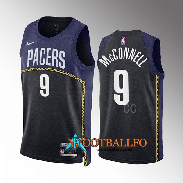 Camisetas Indiana Pacers (McCONNELL #9) 2022/23 Negro/Azul
