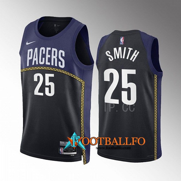 Camisetas Indiana Pacers (SMITH #25) 2022/23 Negro/Azul