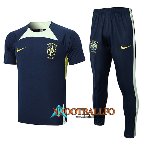 Camiseta Entrenamiento + Cortos Brasil Azul marino 2023/2023