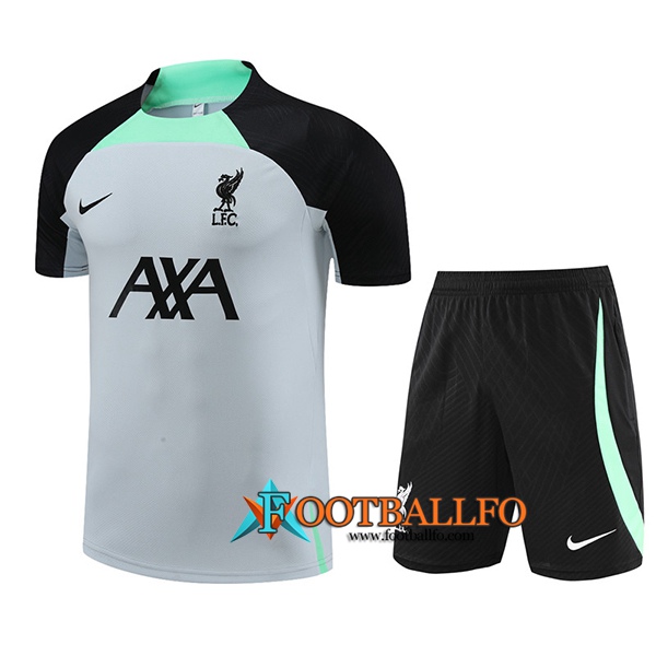 Camiseta Entrenamiento + Cortos FC Liverpool Gris 2023/2023