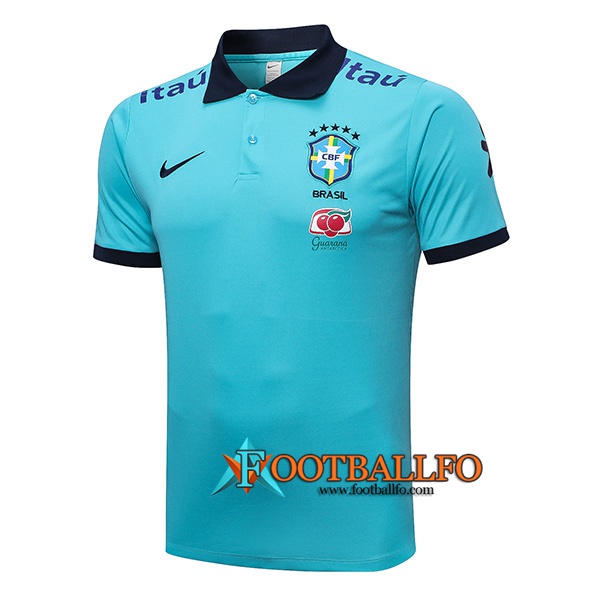 Camiseta Polo Brasil Azul Claro 2023/2023 -02