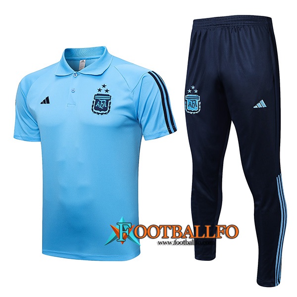 Camiseta Polo Argentina Azul Claro 2023/2023