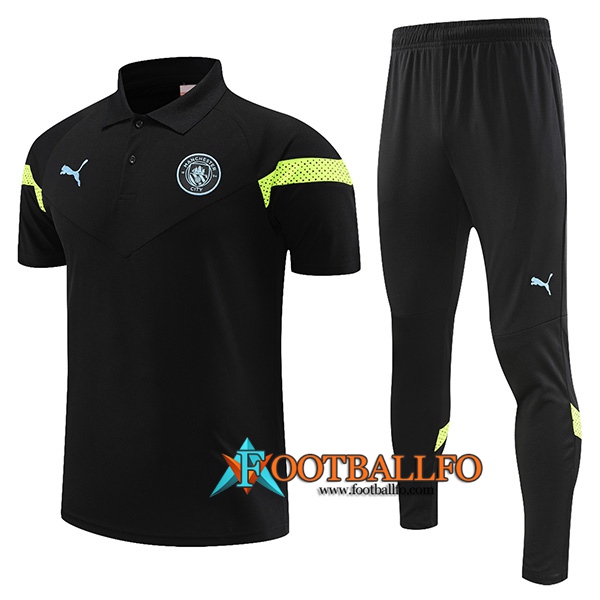 Camiseta Polo Manchester City Negro 2023/2023
