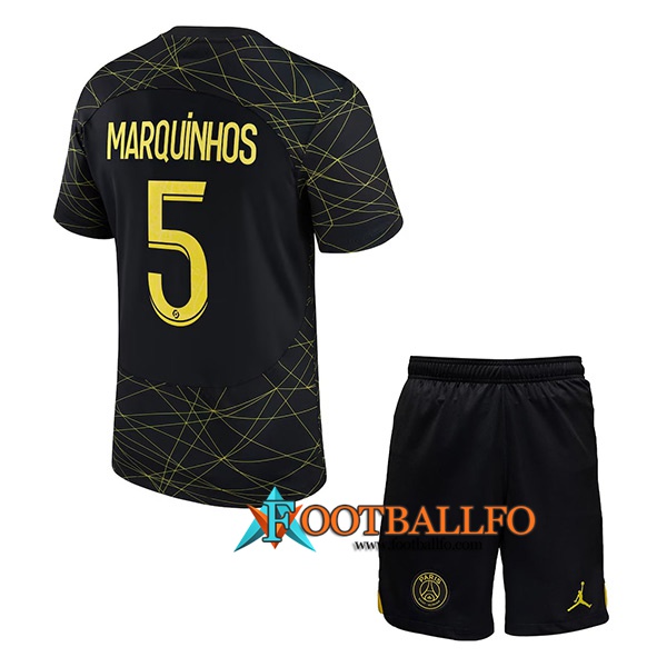Camisetas De Futbol PSG (MARQUINHOS #5) Ninos Fourth 2023/2023