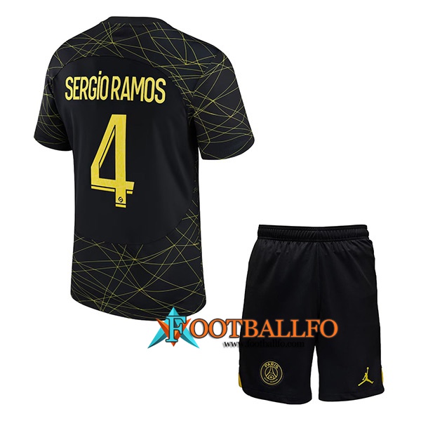 Camisetas De Futbol PSG (SERGIO RAMOS #4) Ninos Fourth 2023/2023