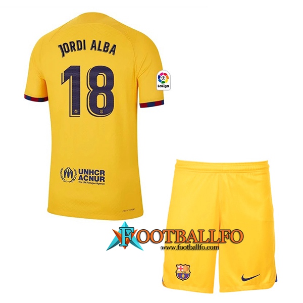 Camisetas De Futbol Barcelona (JORDI ALBA #18) Ninos Fourth 2023/2023