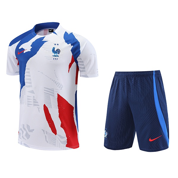 Camiseta Entrenamiento + Cortos Francia Blanco/Rojo/Azul 2023/2024