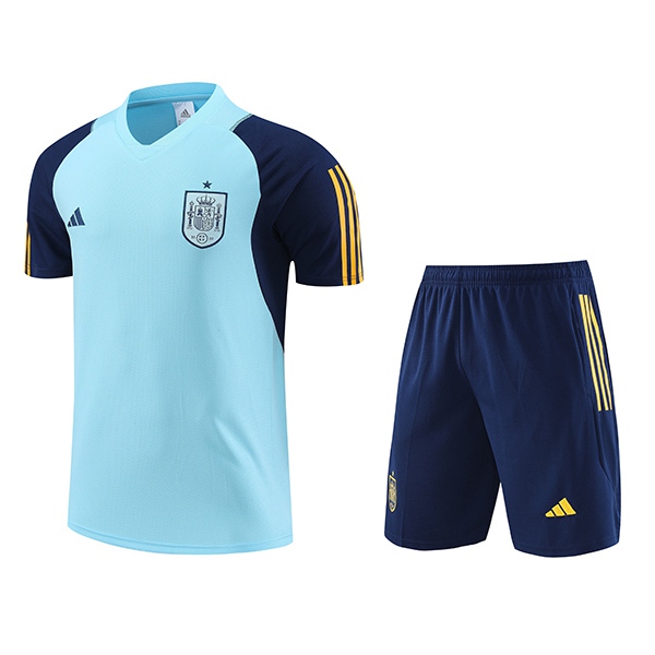 Camiseta Entrenamiento + Cortos España Azul Claro 2023/2024