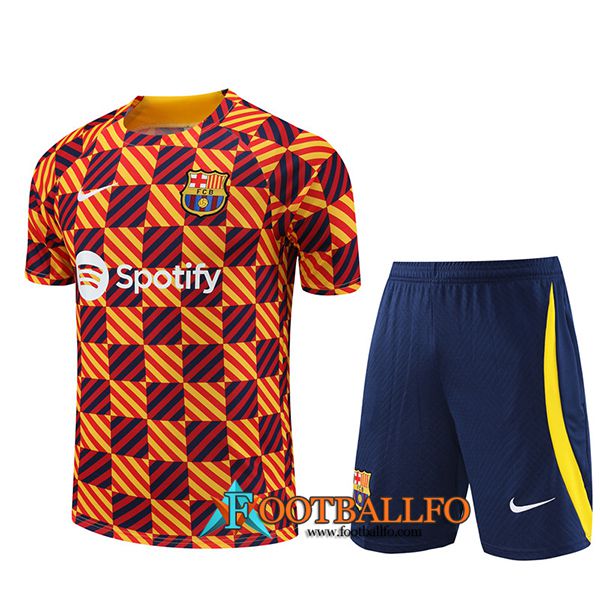 Camiseta Entrenamiento + Cortos FC Barcelona Amarillo 2023/2024