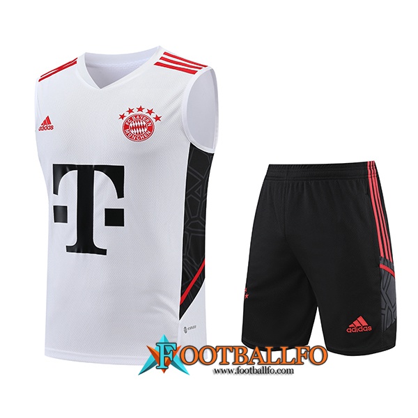 Camiseta Entrenamiento sin mangas + Cortos Bayern Munich Blanco 2023/2024