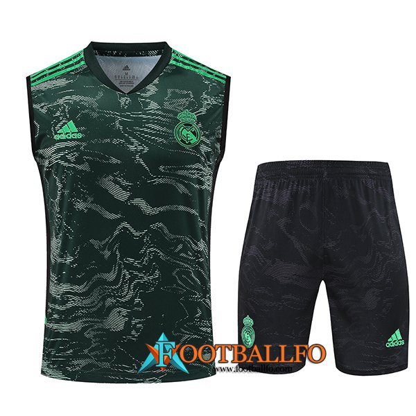 Camiseta Entrenamiento sin mangas + Cortos Real Madrid Verde 2023/2024