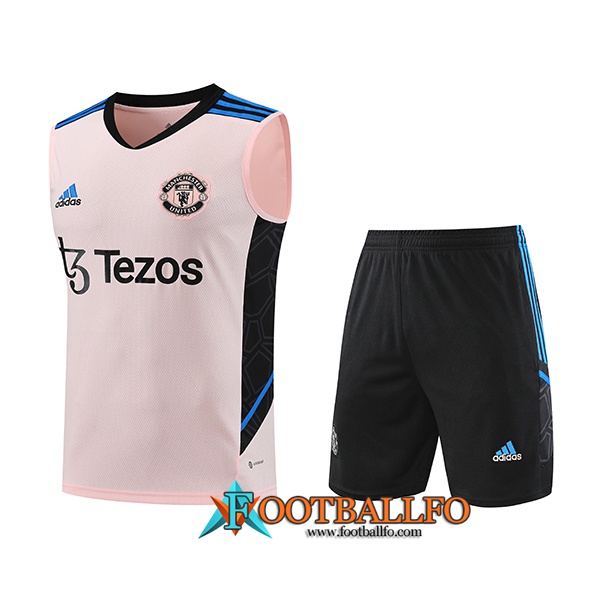 Camiseta Entrenamiento sin mangas + Cortos Manchester United Naranja 2023/2024
