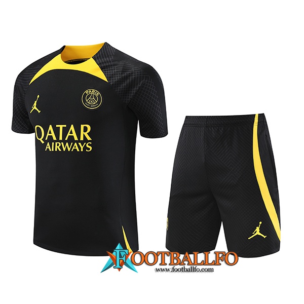 Camiseta Entrenamiento + Cortos PSG Jordan Negro 2023/2024