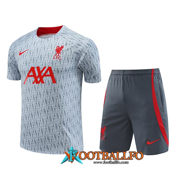 Camiseta Entrenamiento + Cortos FC Liverpool Gris 2023/2024