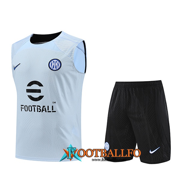 Camiseta Entrenamiento sin mangas + Cortos Inter Milan Azul Claro 2023/2024