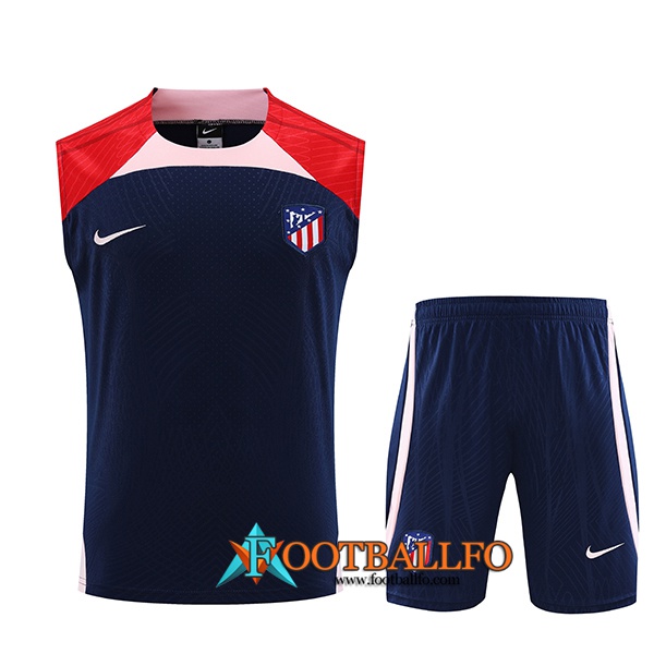 Camiseta Entrenamiento sin mangas + Cortos Atletico Madrid Azul marino 2023/2024
