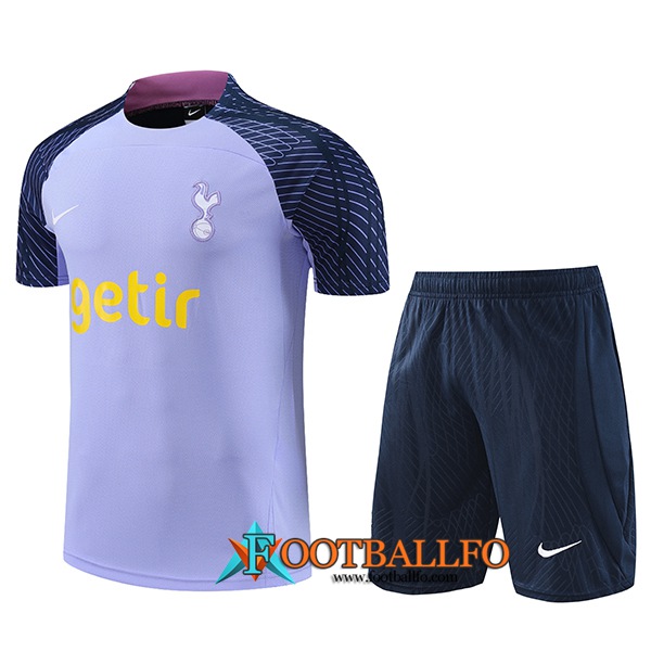Camiseta Entrenamiento + Cortos Tottenham Hotspur Violeta 2023/2024
