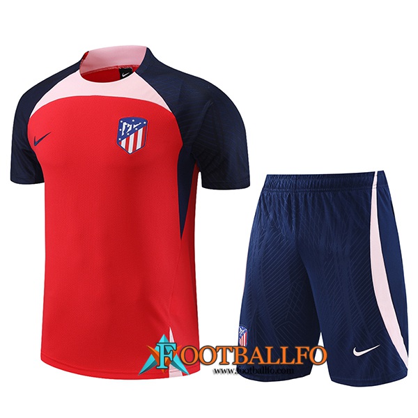 Camiseta Entrenamiento + Cortos Atletico Madrid Rojo 2023/2024