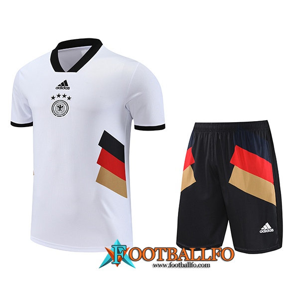 Camiseta Entrenamiento + Cortos Alemania Blanco 2023/2024
