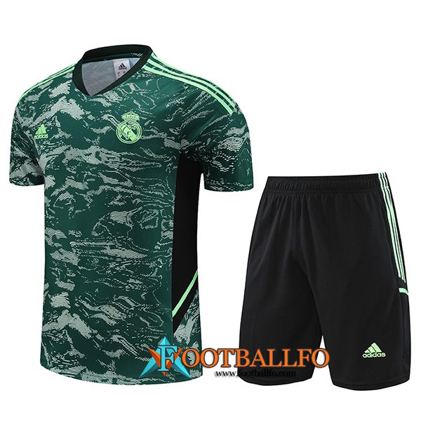 Camiseta Entrenamiento + Cortos Real Madrid Verde 2023/2024