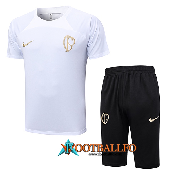 Camiseta Entrenamiento + Cortos Corinthians Blanco 2023/2024