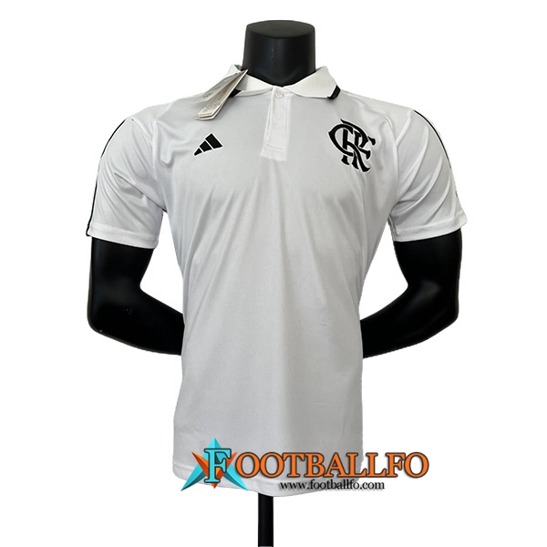 Camiseta Polo Flamengo Blanco 2023/2024