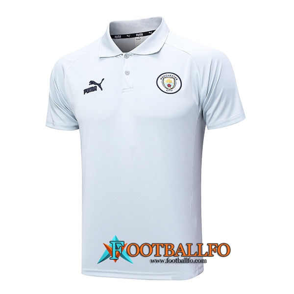 Camiseta Polo Manchester City Gris Claro 2023/2024